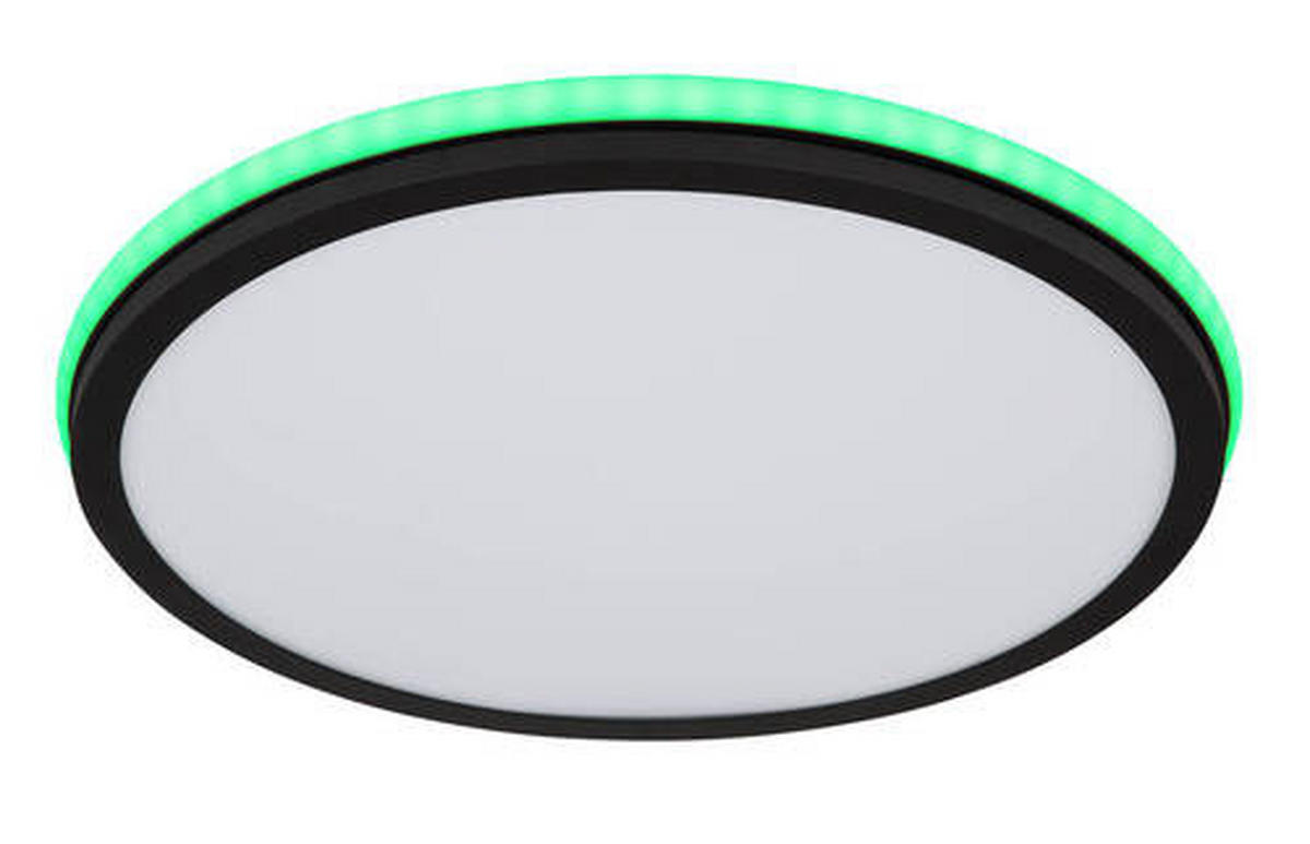 PLAFONIERĂ CU LED - opal/negru, Design, plastic/metal (45/7cm) - Globo