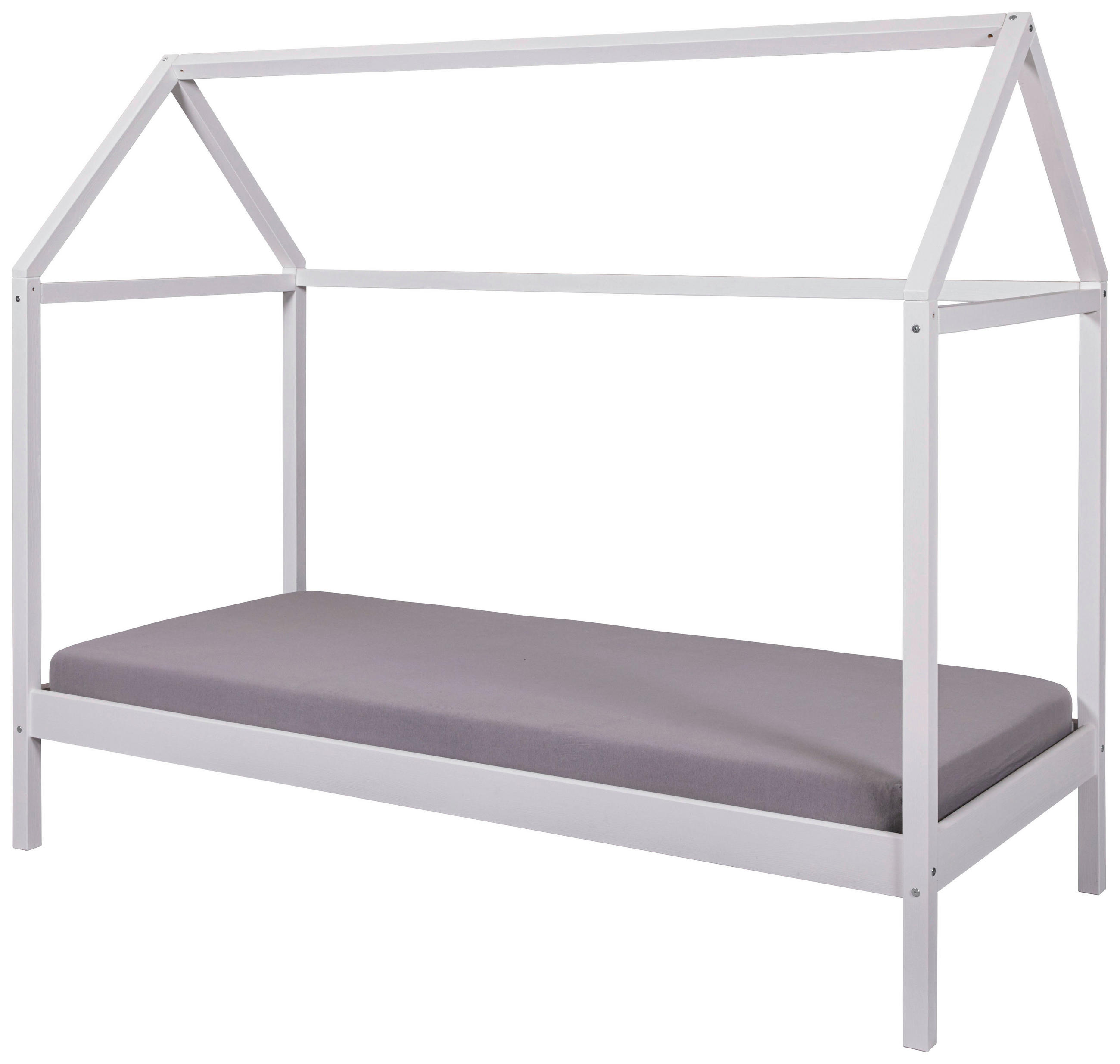 HAUSBETT 90/200 cm Weiss  - Weiss, Modern, Holz (90/200cm) - MID.YOU