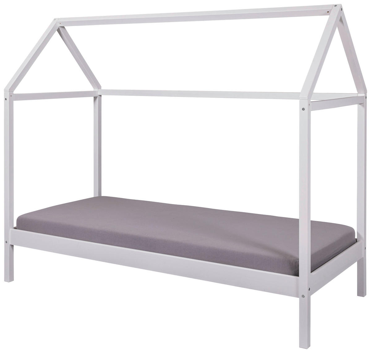 HAUSBETT 90/200 cm  in Weiß  - Weiß, MODERN, Holz (90/200cm) - MID.YOU