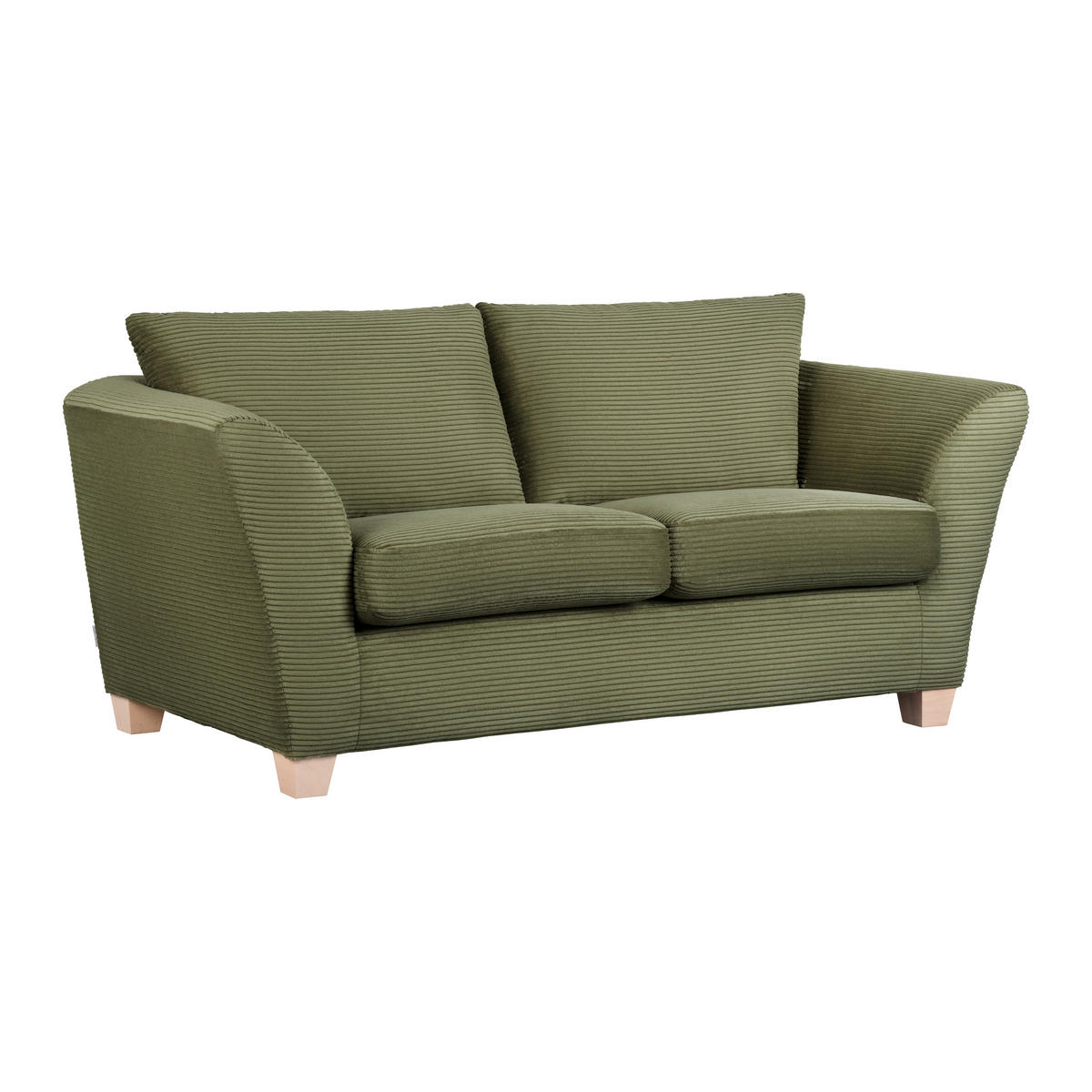 2-SITS SOFFA i textil grön  - grön/mörkgrön, trä/textil (190/70-85/95cm) - MID.YOU
