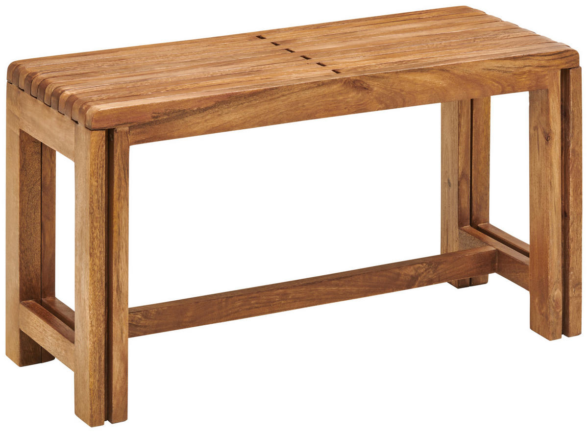 SITZBANK 90/45/35 cm Naturfarben Mangoholz vollmassiv  - Naturfarben, MODERN, Holz (90/45/35cm) - MID.YOU