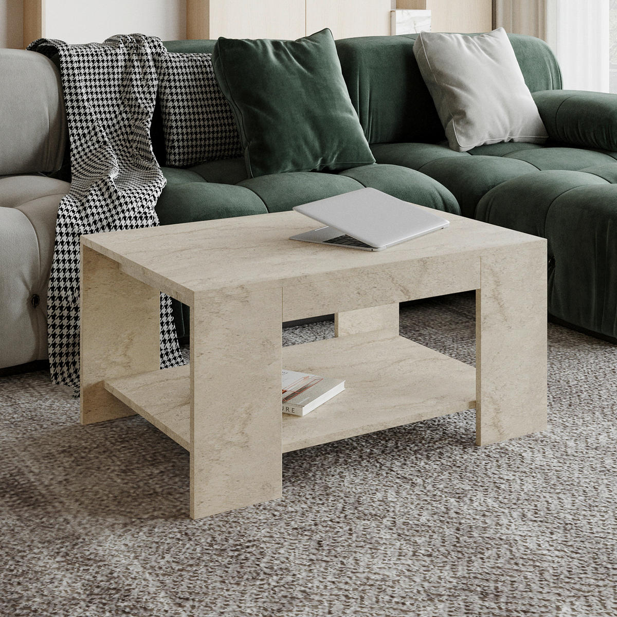 SOFFBORD - beige, Design, trämaterial (90/60/44cm) - Livetastic