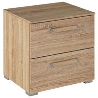 NACHTSCHRANK 50/49/42 cm  - Silberfarben/Sonoma Eiche, Design, Holzwerkstoff/Metall (50/49/42cm) - Novel