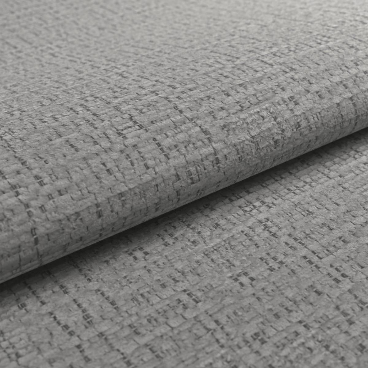 ECKSOFA MATERA Dunkelgrau Chenille, Struktur Nierenkissen, Kopfteilverstellung, Sitzvorzug  - Dunkelgrau/Schwarz, Trend, Holz/Textil (311/226cm) - MID.YOU