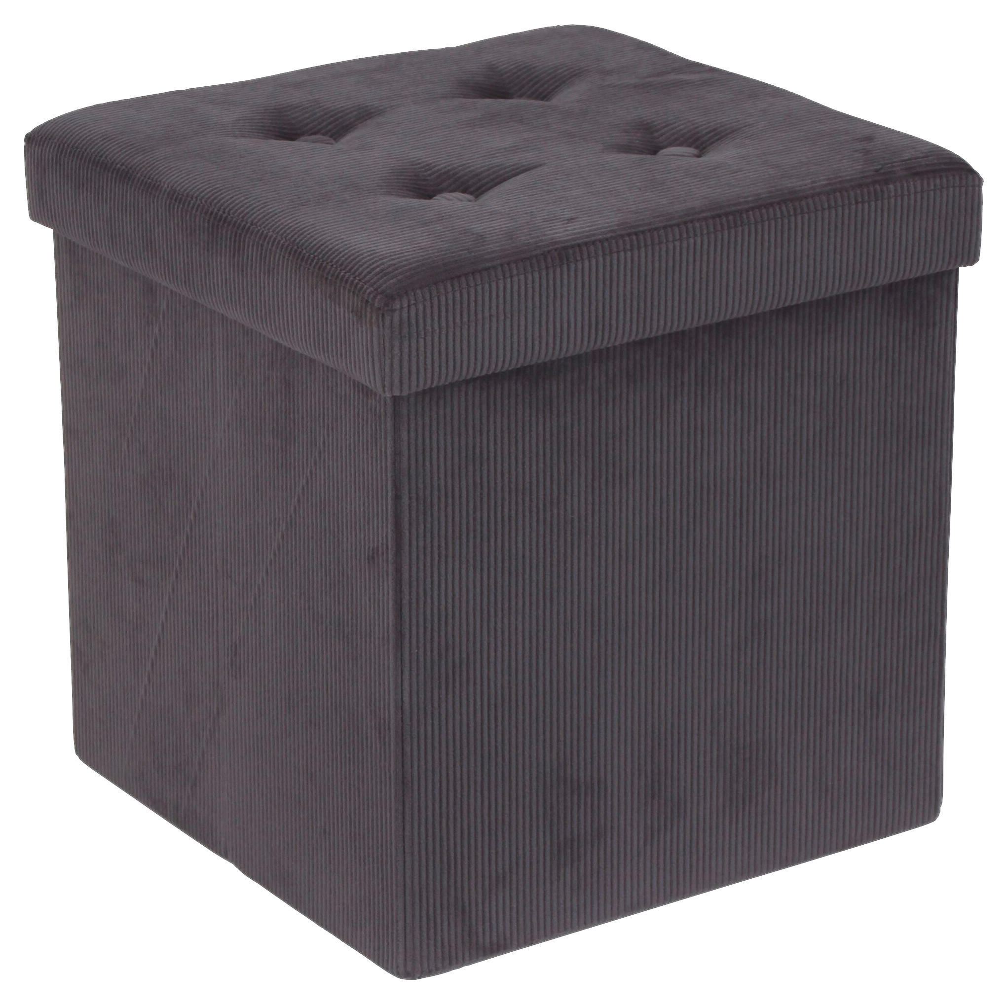 SITZBOX in Textil, Holzwerkstoff Anthrazit  - Anthrazit, Modern, Holzwerkstoff/Textil (38/38/38cm) - Carryhome