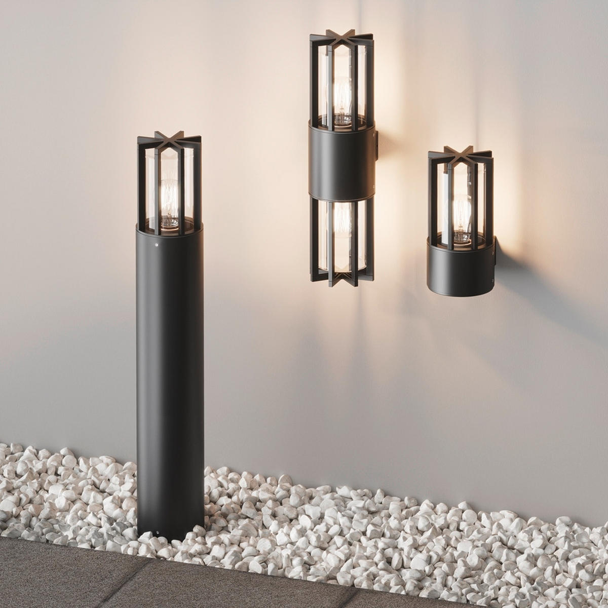 AUSSENWANDLEUCHTE - Graphitfarben, Modern, Metall (25/12/15,5cm) - MAYTONI