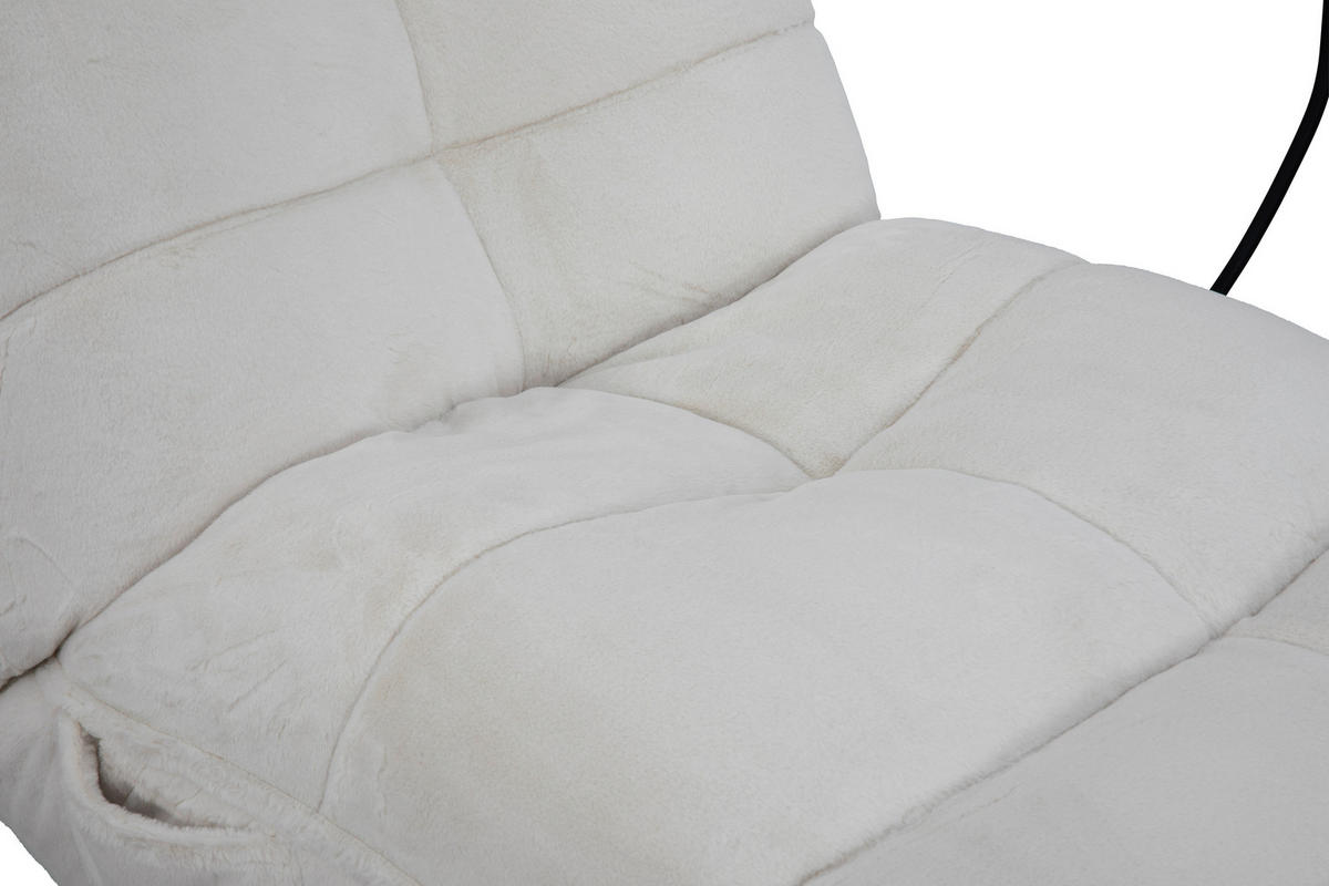 GUNGSTOL i vävt tyg cremefärgad  - svart/cremefärgad, Modern, metall/textil (91,4/92,7/107,9cm) - Livetastic