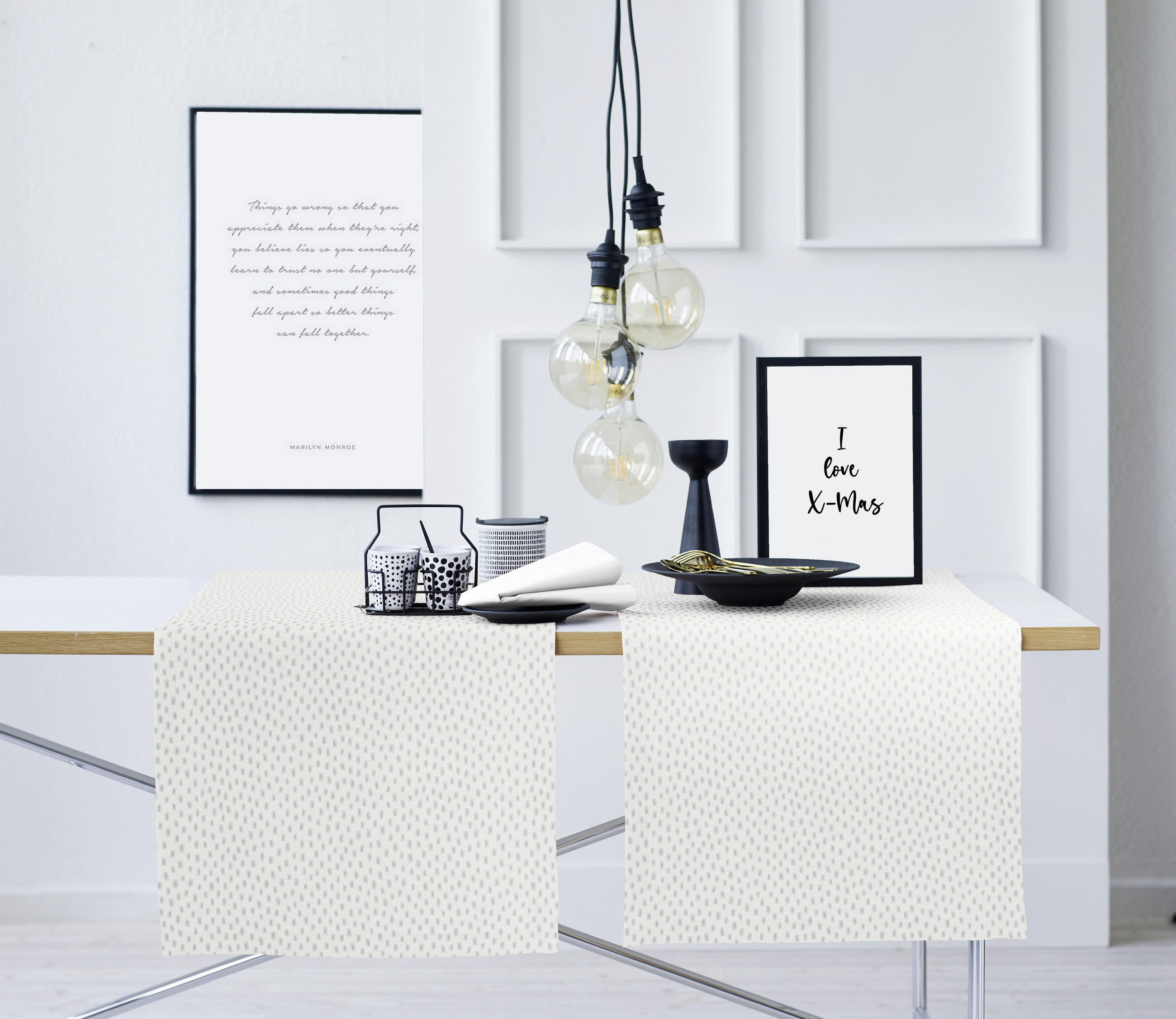TISCHLÄUFER Christmas Elegance 48/140 cm  - Silberfarben/Grau, KONVENTIONELL, Textil (48/140cm) - Ambiente