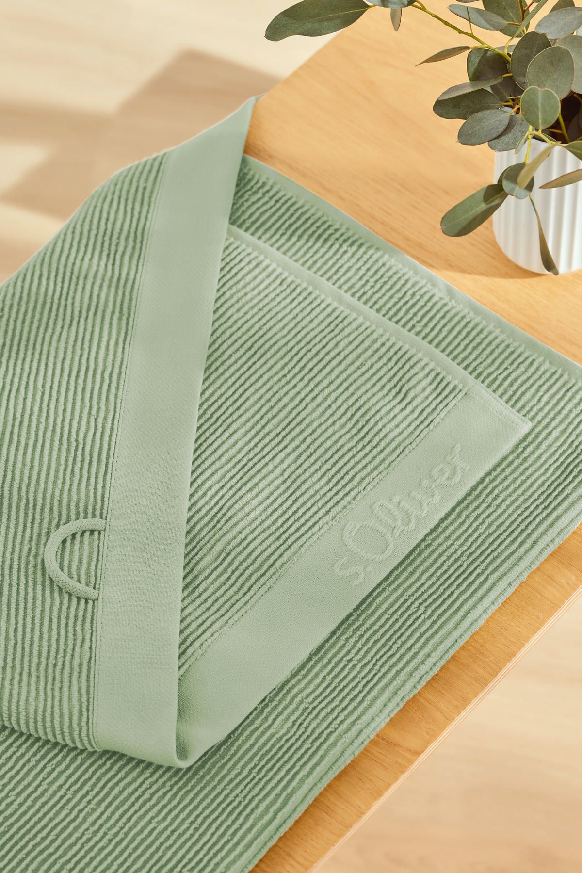 SAUNATUCH s.Oliver Hellgrün  - Hellgrün, Trend, Textil (80/200cm) - S. Oliver