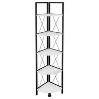ECKREGAL in 34/160/34 cm Schwarz, Weiss  - Weiss/Schwarz, Design, Holzwerkstoff/Metall (34/160/34cm) - MID.YOU