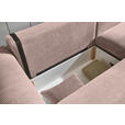 ECKSOFA Rosa Cord  - Schwarz/Rosa, KONVENTIONELL, Kunststoff/Textil (255/185cm) - Hom`in
