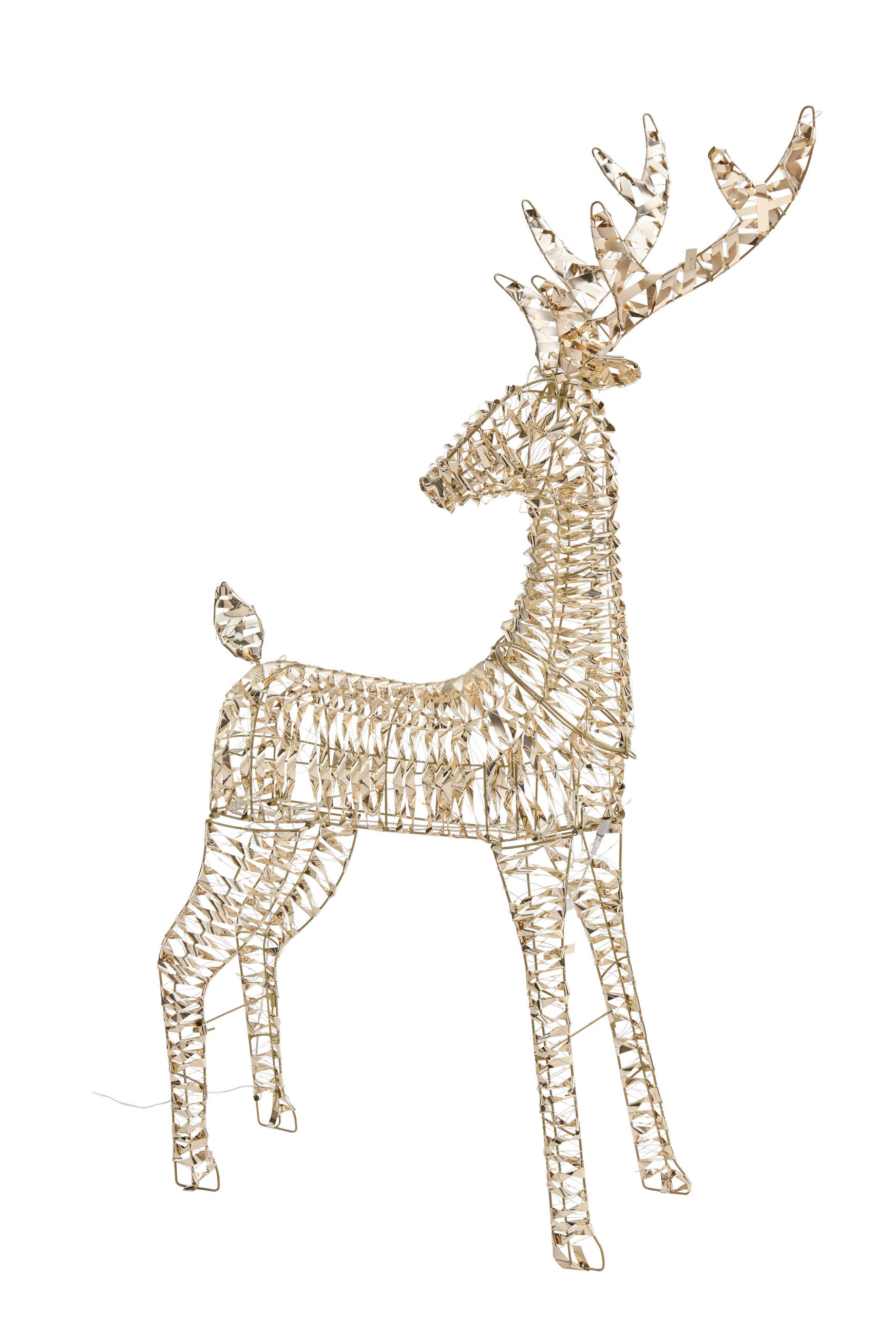 LED-DEKOLEUCHTE  - Goldfarben, KONVENTIONELL, Kunststoff (13/37/66cm)