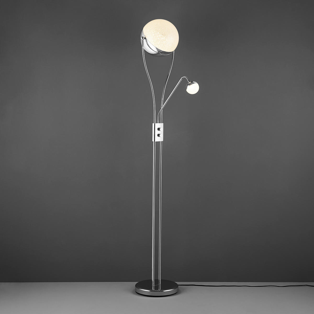 LED-STEHLEUCHTE - Chromfarben, Design, Kunststoff/Metall (30/180cm) - Trio Leuchten