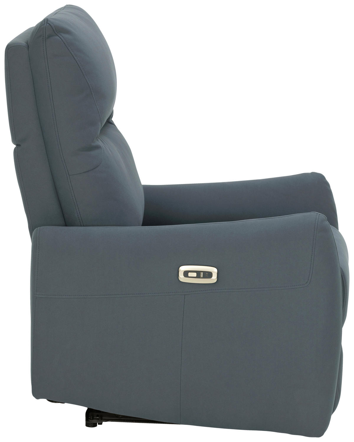 SITZGARNITUR Mikrofaser Dunkelblau  - Schwarz/Dunkelblau, KONVENTIONELL, Textil/Metall - Livetastic