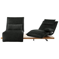 2-SITZER-SOFA Echtleder Dunkelgrün  - Dunkelgrün/Eichefarben, Natur, Leder/Holz (240/63/115cm) - Koinor