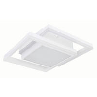 LED-TAKLAMPA 22 W 41,5/41,5/10,5 cm  - vit/opal, Basics, metall/plast (41,5/41,5/10,5cm) - Globo