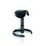 BÜROHOCKER Schwarz - Anthrazit/Schwarz, Leder/Metall (58/45-66cm) - AERIS