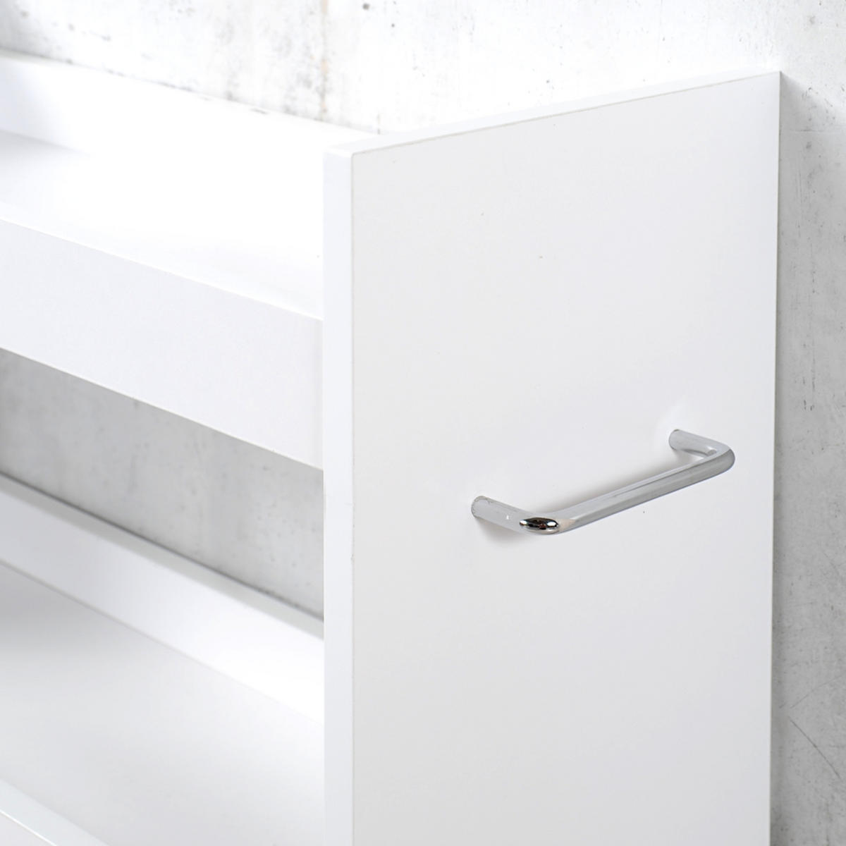 SERVIERWAGEN Weiß  - Weiß, MODERN, Holzwerkstoff/Metall (60/22/79cm) - Kesper