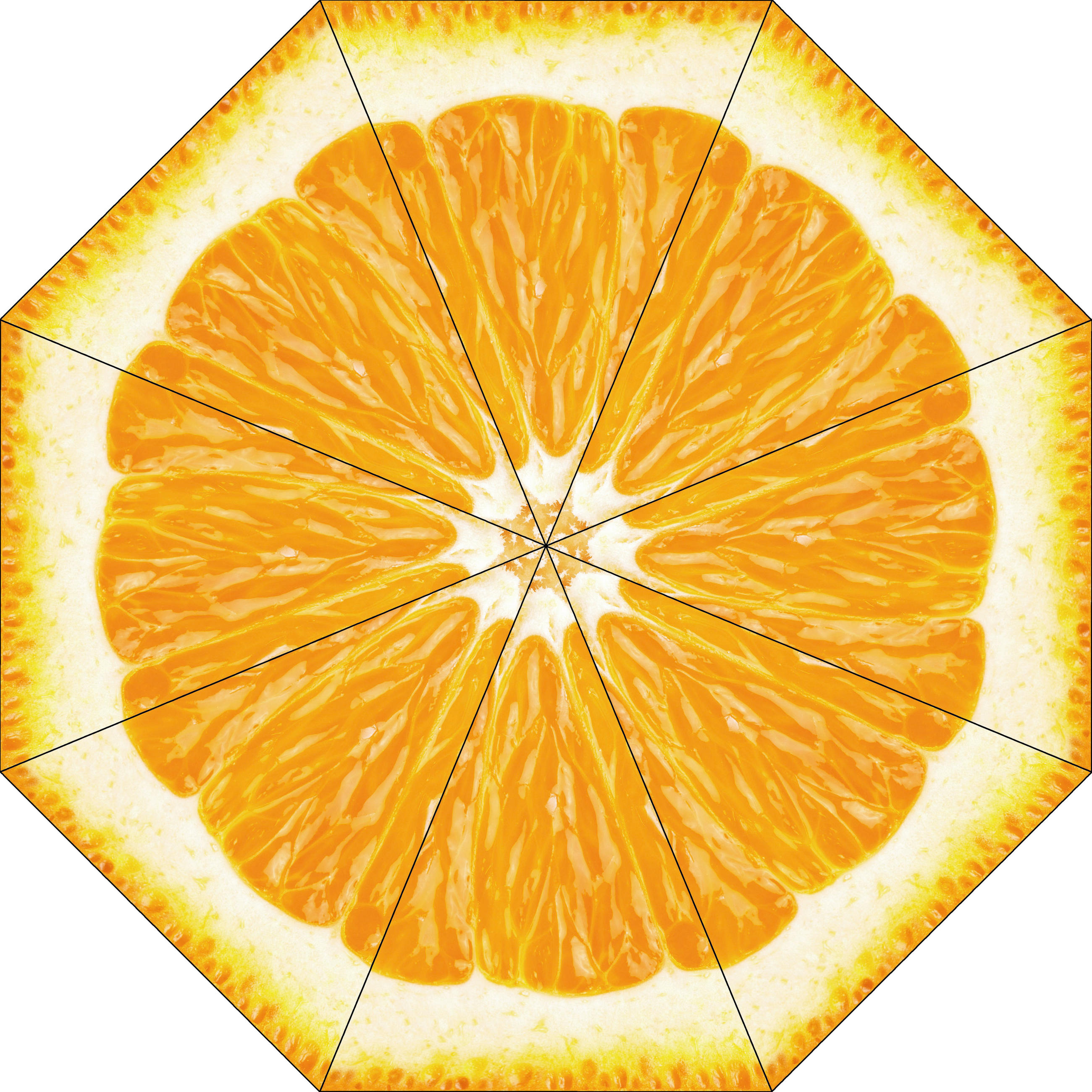 SONNENSCHIRM  200/200 cm  - Silberfarben/Orange, Design, Textil/Metall (200/200cm) - Doppler