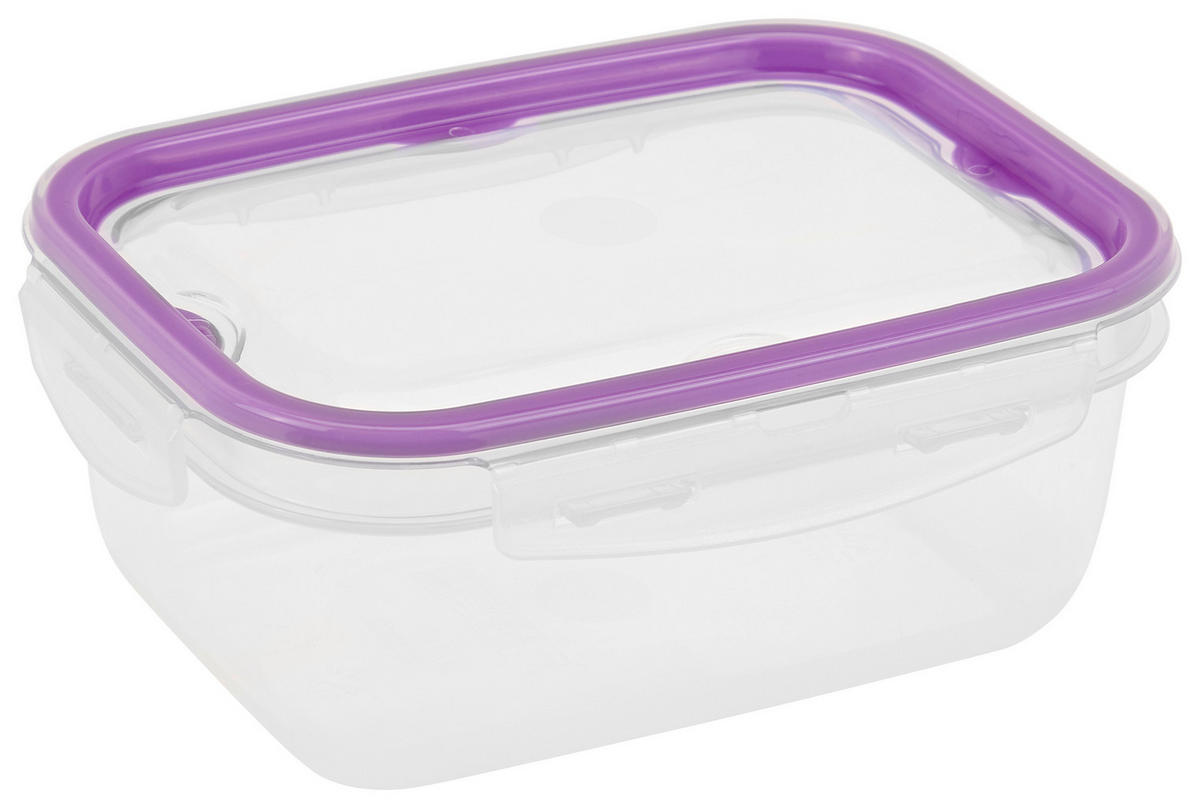 DÓZA NA SKLADOVANIE POTRAVÍN plast  plast 0,45  l - lila/priehľadné, Konventionell, plast (14cm) - Boxxx