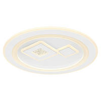 STROPNÍ LED SVÍTIDLO, 46,6/7,4 cm  - bílá/opál, Konvenční, kov/plast (46,6/7,4cm) - Globo