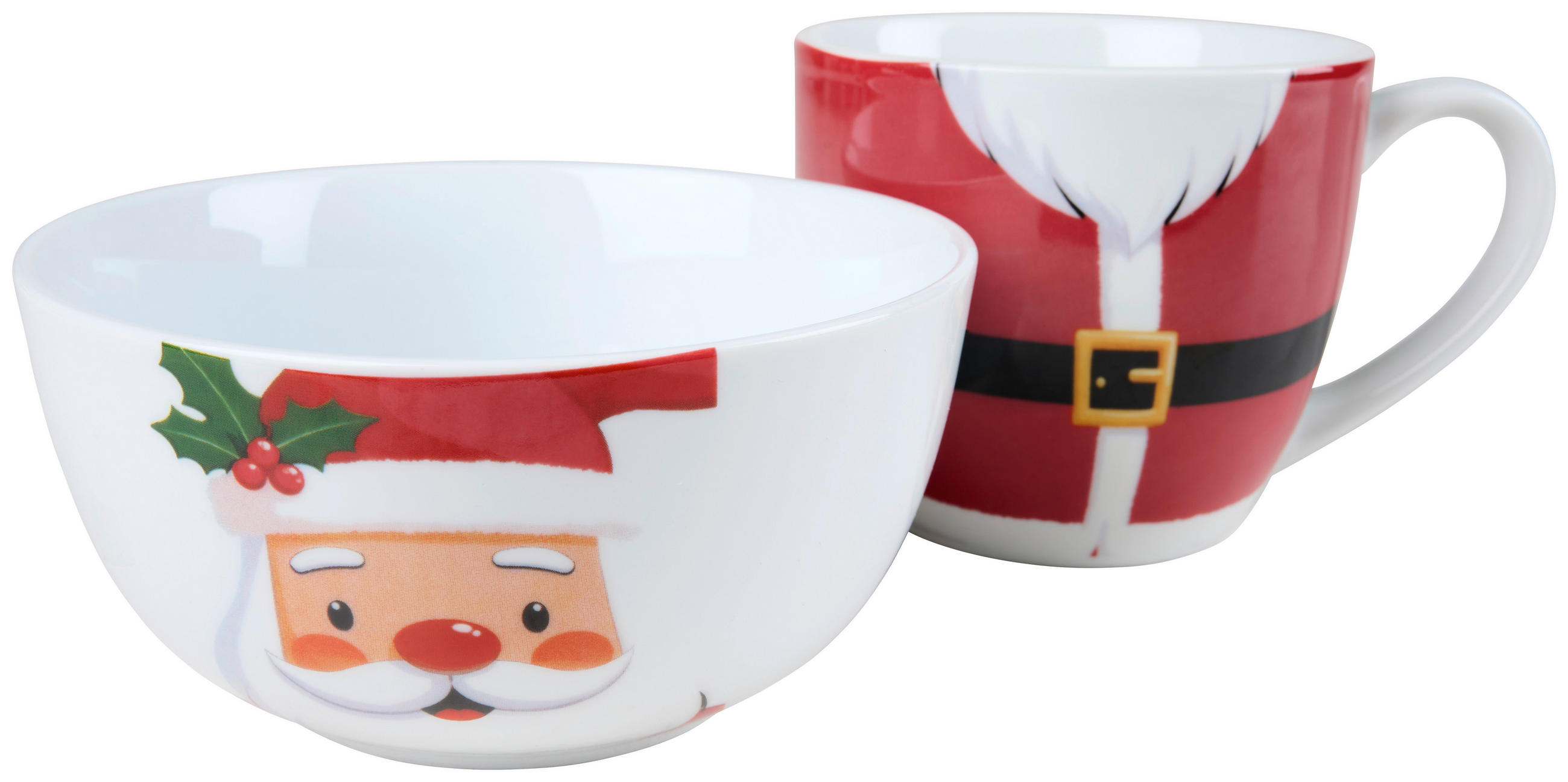 KAFFEEBECHERSET 2-teilig  - Weiss/Gelb, Lifestyle, Keramik - X-Mas