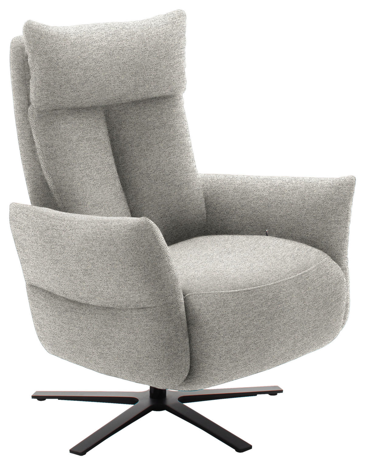 FERNSEHSESSEL  mit Relaxfunktion Chenille Silberfarben  - Silberfarben/Schwarz, Design, Textil/Metall (74/115/85cm) - Schöner Wohnen