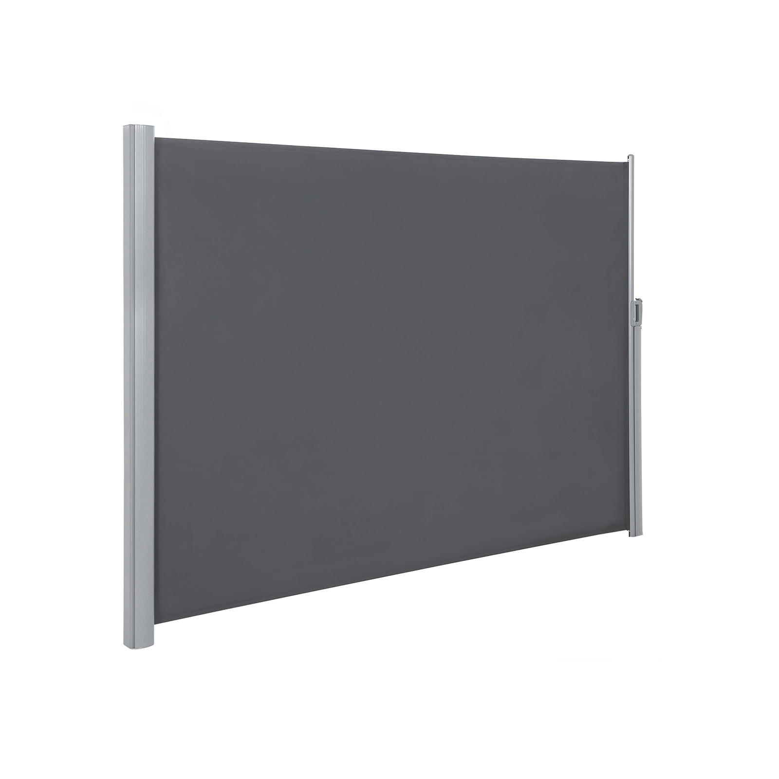 Seitenmarkise - Anthrazit/Alufarben, Basics, Textil/Metall (400/180cm) - Modante