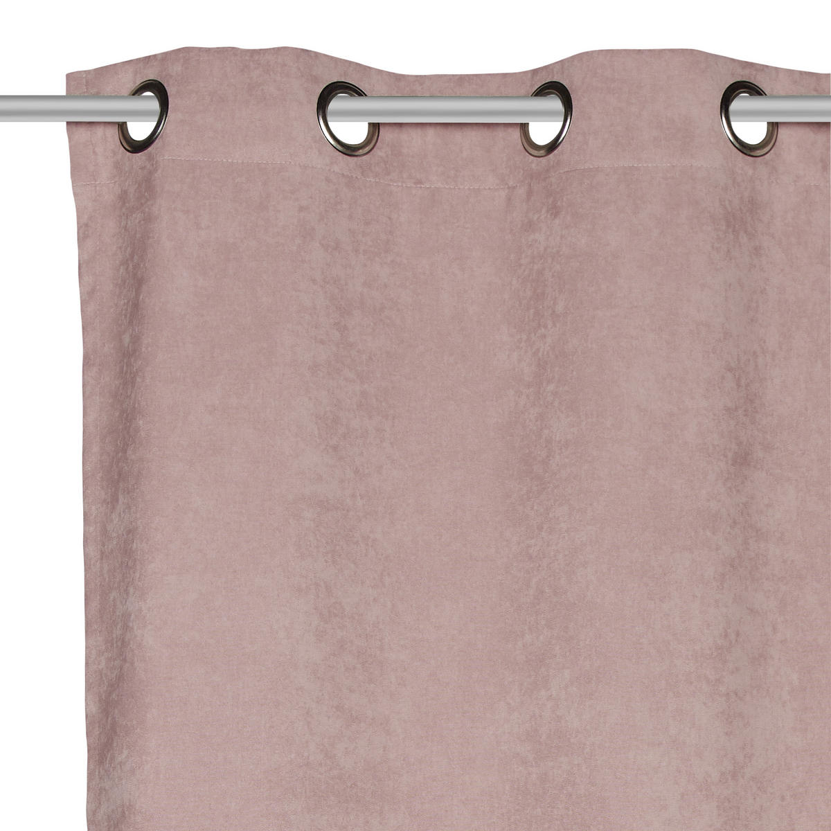 ZAVESA SA KARIKAMA ružičasta - ružičasta, Konvencionalno, tekstil (140/245cm) - Esposa