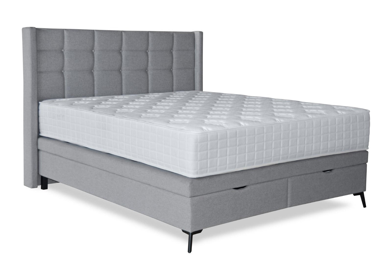 BOX KREVET    160/200 cm  - siva/crna, Moderno, drvni materijal/drvo (160/200cm) - Hom`in