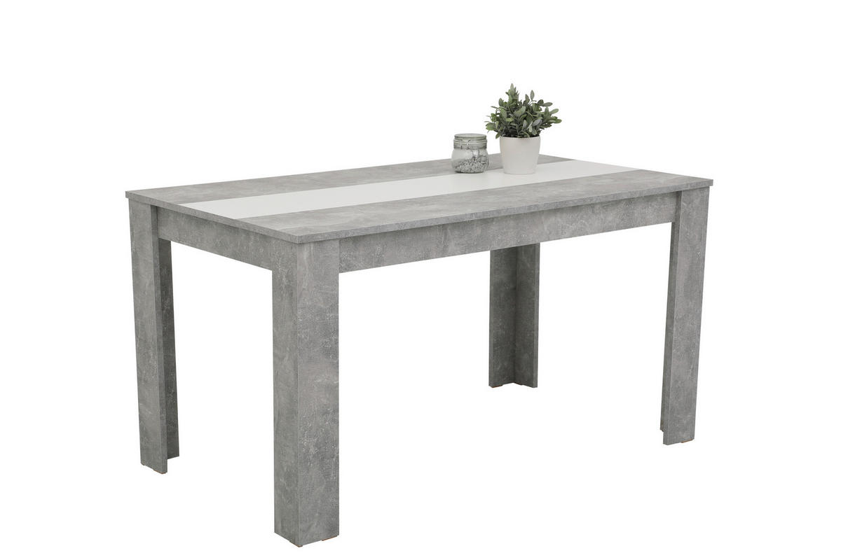 TISCHGRUPPE in Metall, Textil, Holzwerkstoff Grau  - Grau, MODERN, Holzwerkstoff/Textil (140/80/74cm) - MID.YOU