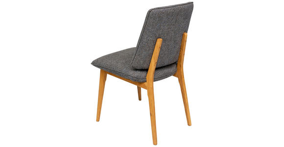 STUHL  Stoffauswahl Webstoff  Blau, Eichefarben  - Blau/Eichefarben, MODERN, Holz/Textil (48/89,5/60cm) - Carryhome
