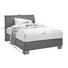 BOXSPRINGBETT Flachgewebe 140/200 cm INKL. Matratze, Topper - Chromfarben/Anthrazit, Design, Kunststoff/Textil (140/200cm) - Hom`in