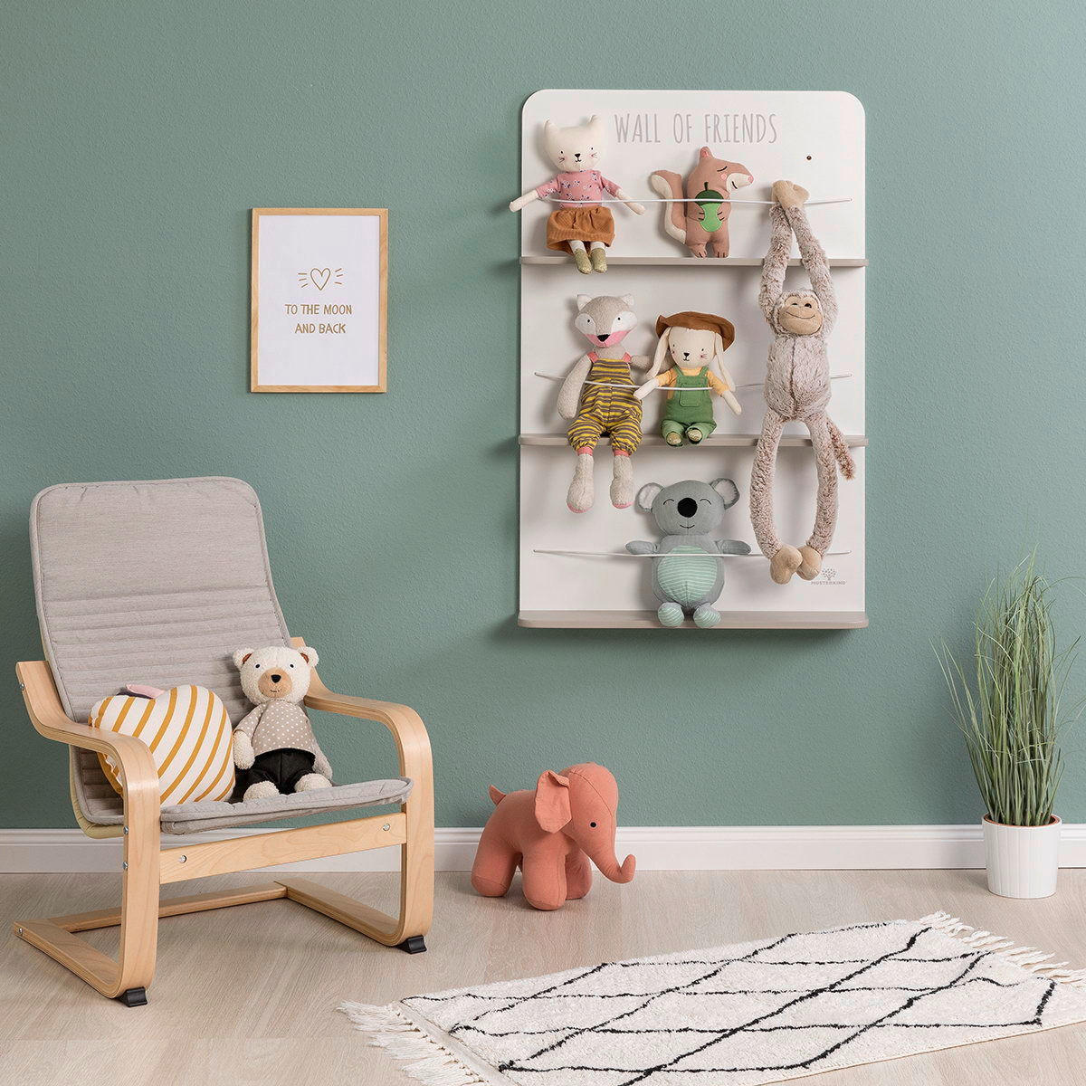 KINDERREGAL PICEA - Weiß/Grau, Basics, Holz/Holzwerkstoff (58/10/90cm) - MUSTERKIND