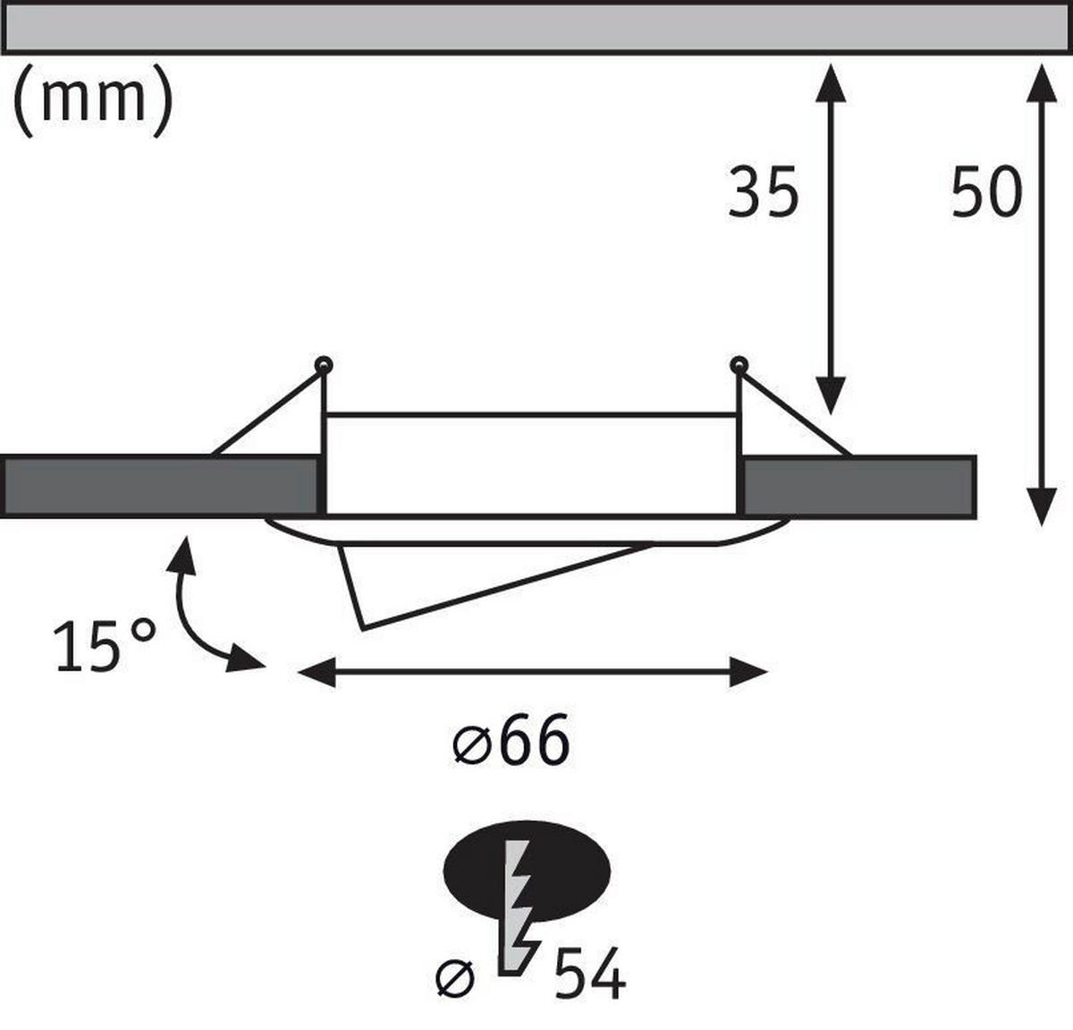LED-EINBAUSPOT 6,6 cm  - Design (6,6cm) - Paulmann