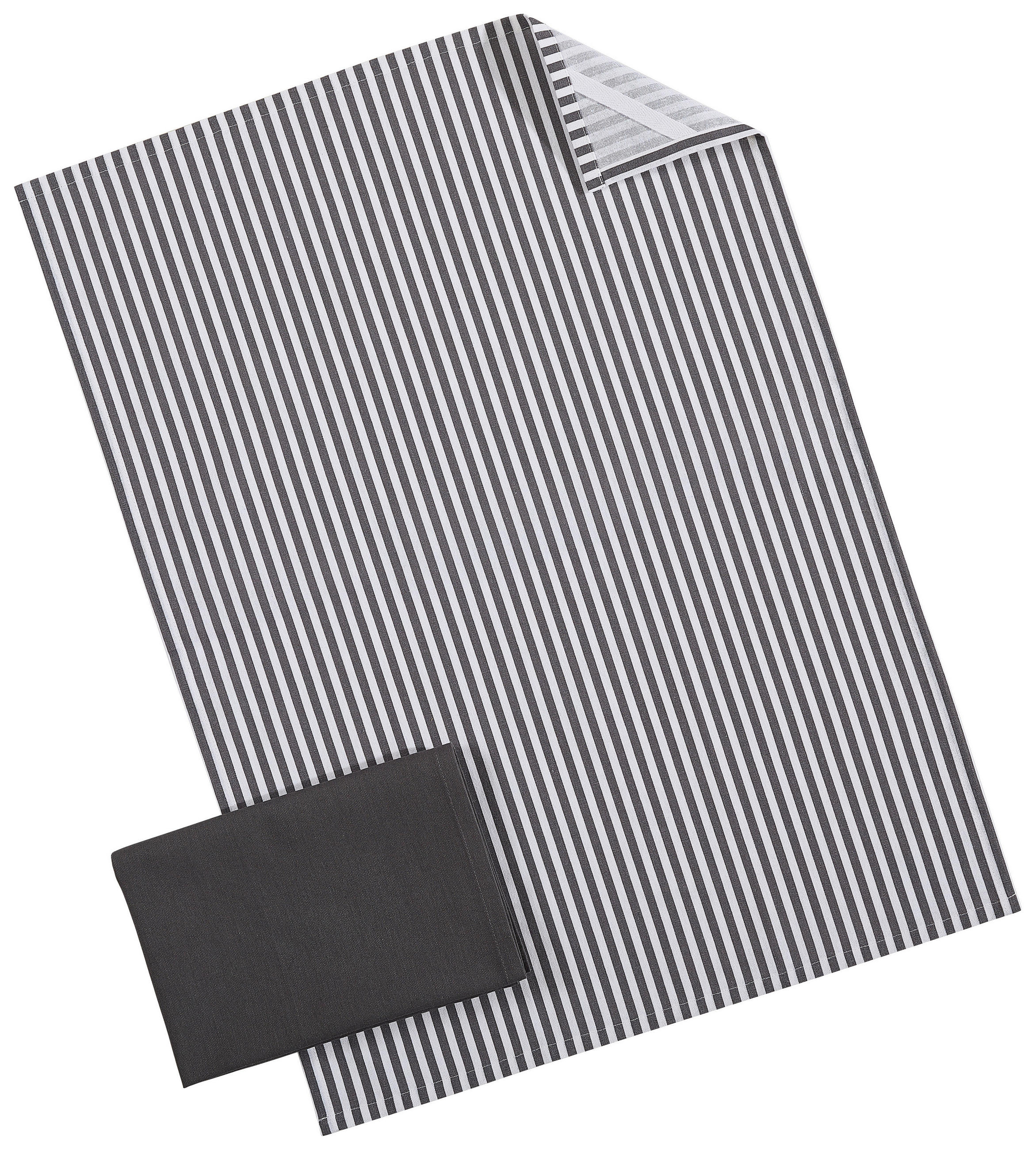 GESCHIRRTUCH-SET 2-teilig Grau  - Grau, Textil (50/70cm) - Esposa