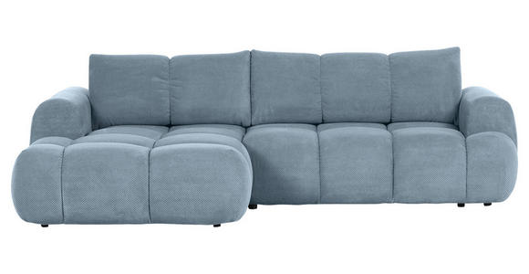 ECKSOFA in Flachgewebe Blau - Blau/Schwarz, KONVENTIONELL, Kunststoff/Textil (174/274cm) - Carryhome