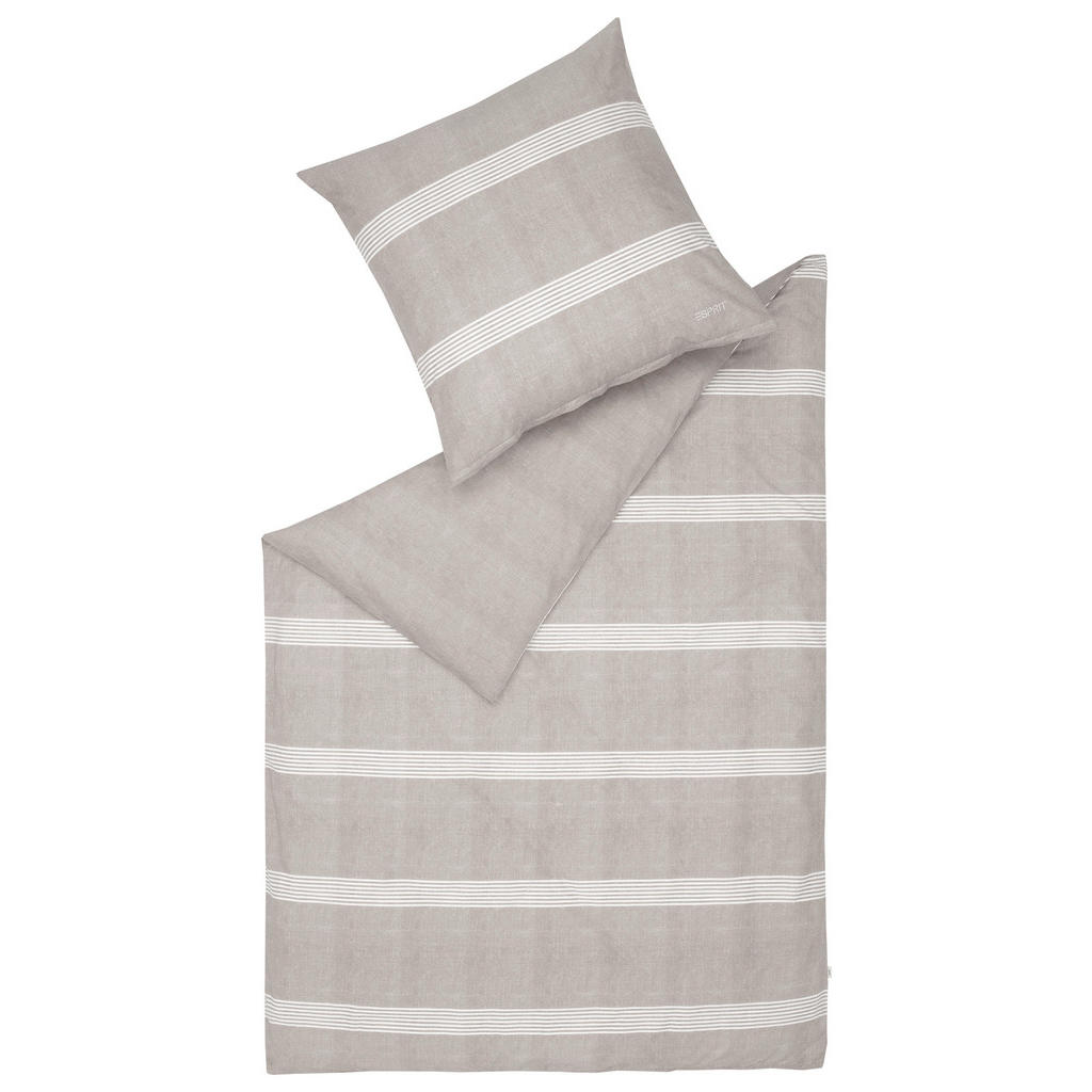 Esprit OBOUSTRANNÉ POVLEČENÍ, renforcé, šedá, přírodní barvy, světle šedá, béžová, 135/200 cm