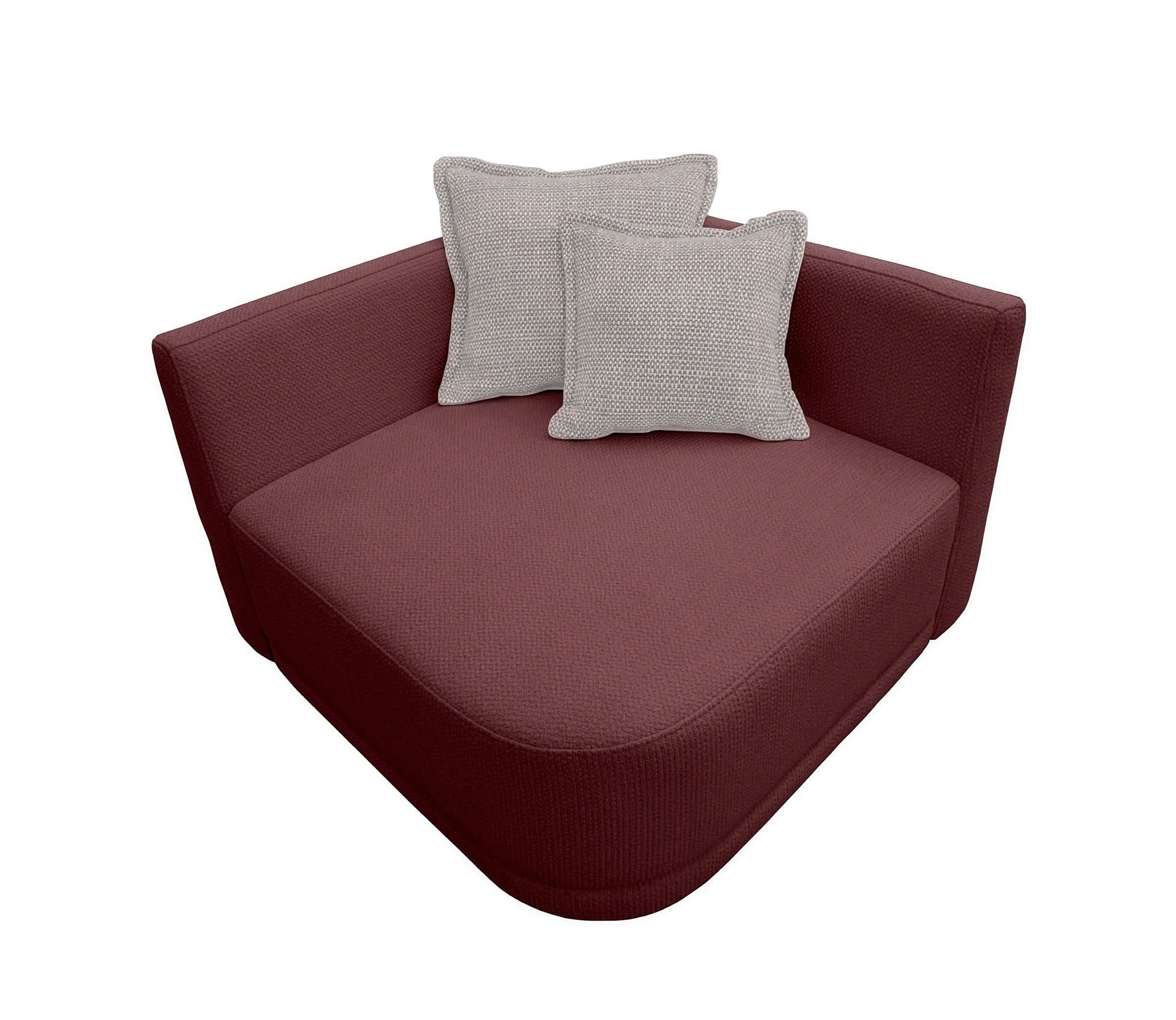 SOFA ZURI Struktur Rot  - Rot/Creme, Trend, Kunststoff/Textil (110/75/115cm) - Livetastic
