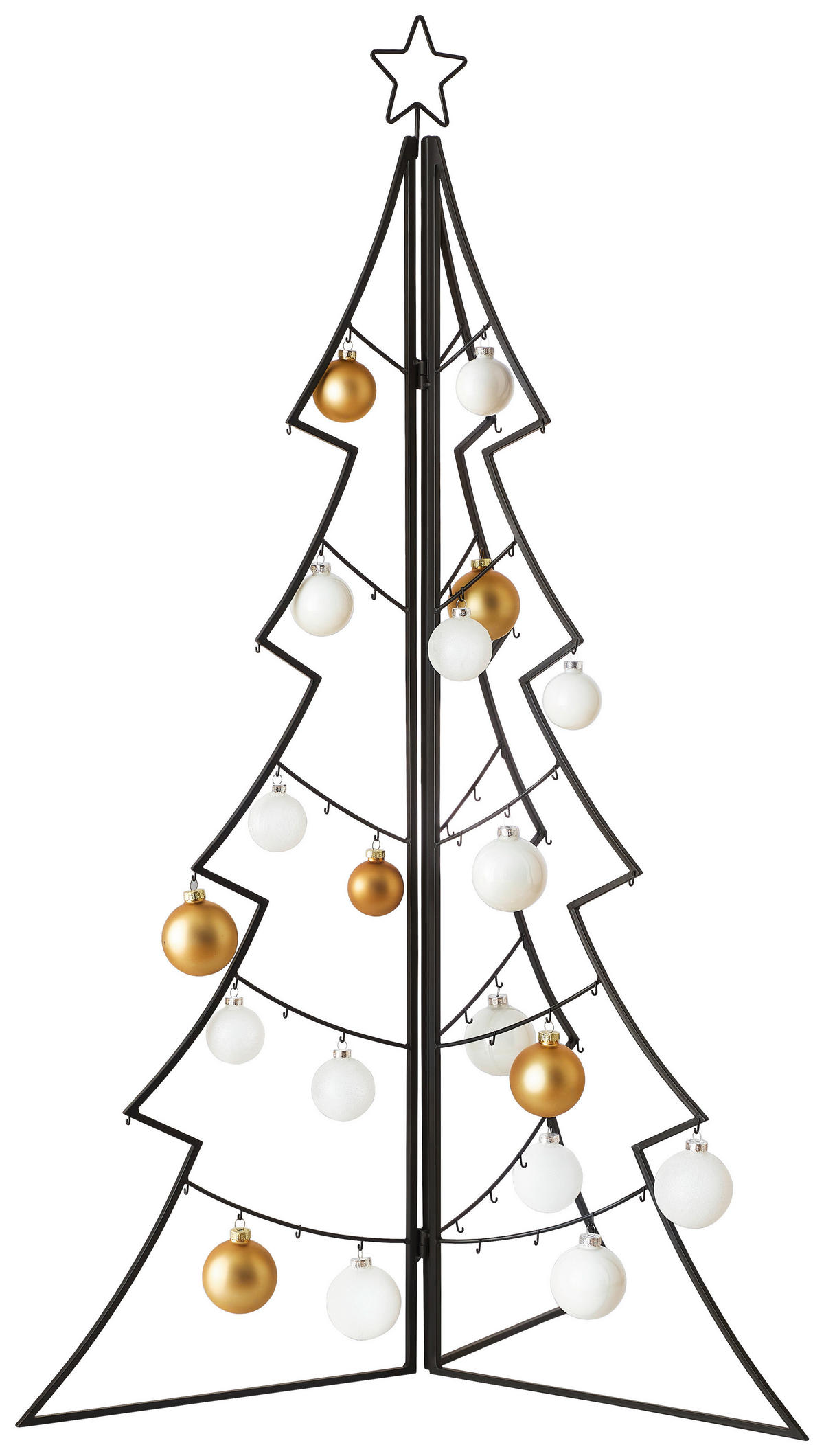 DEKOWEIHNACHTSBAUM  - Schwarz, LIFESTYLE, Metall (77/117,5cm) - X-Mas