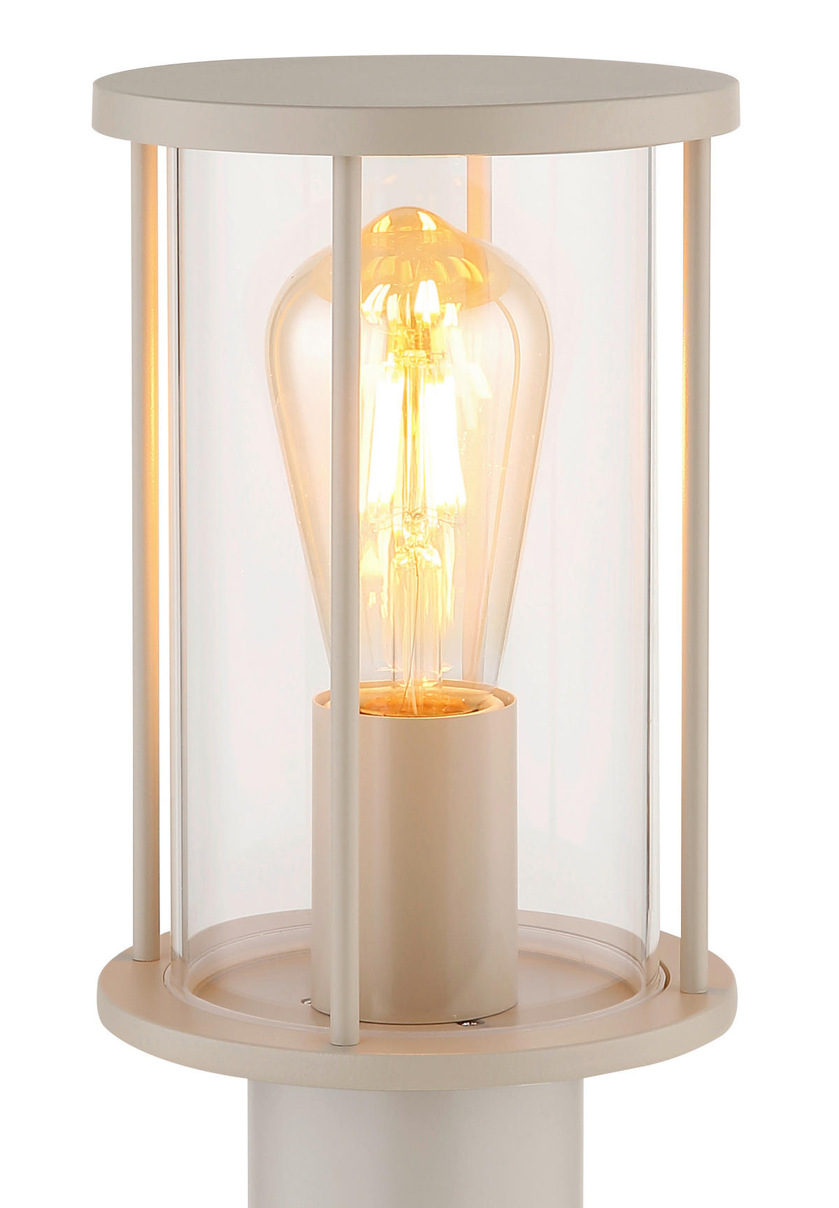 AUSSENLEUCHTE Gracey 14,3/60 cm  - Sandfarben/Klar, KONVENTIONELL, Glas/Metall (14,3/60cm) - Globo