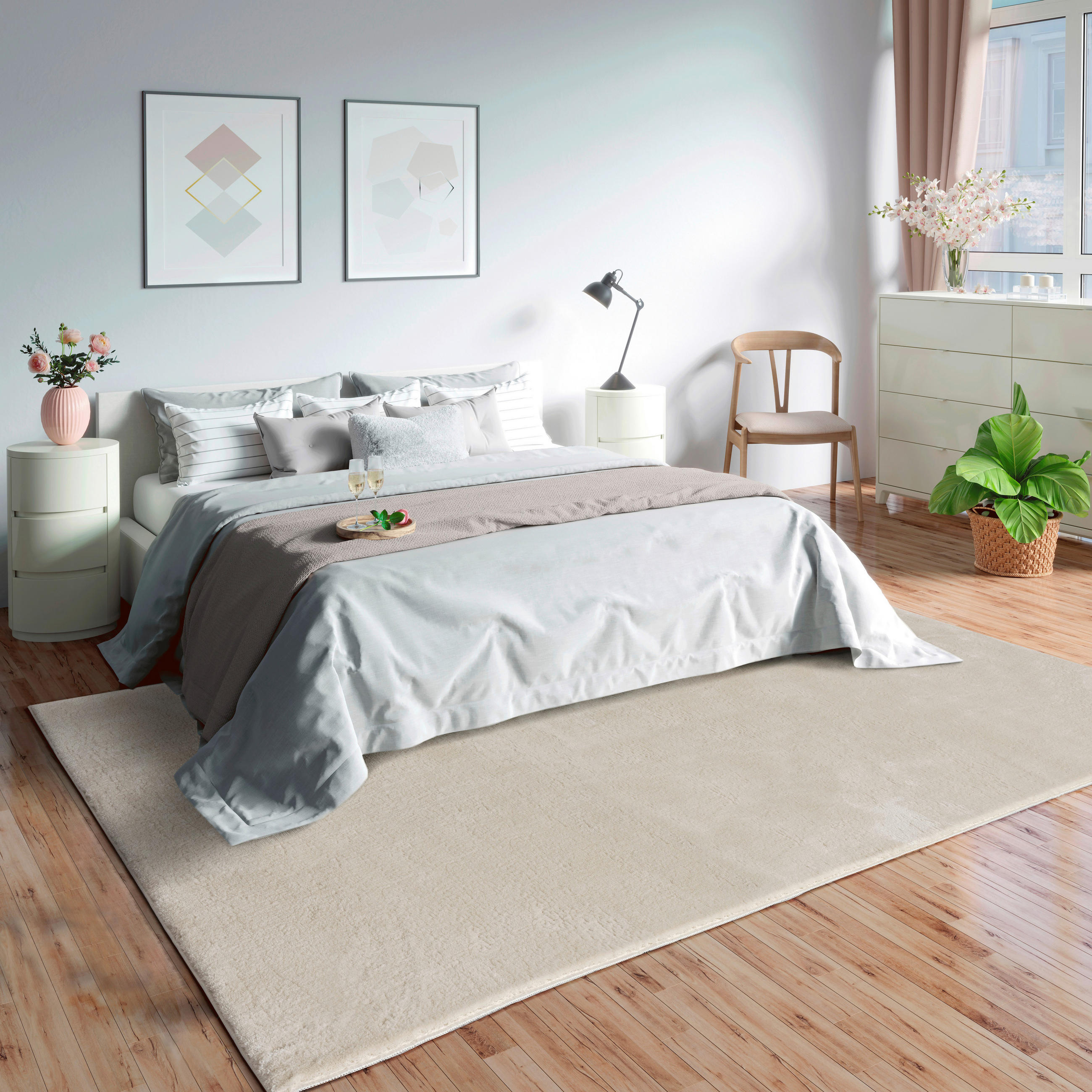 FELLTEPPICH 60/110 cm Loft Beige  - Beige, KONVENTIONELL, Textil (60/110cm)