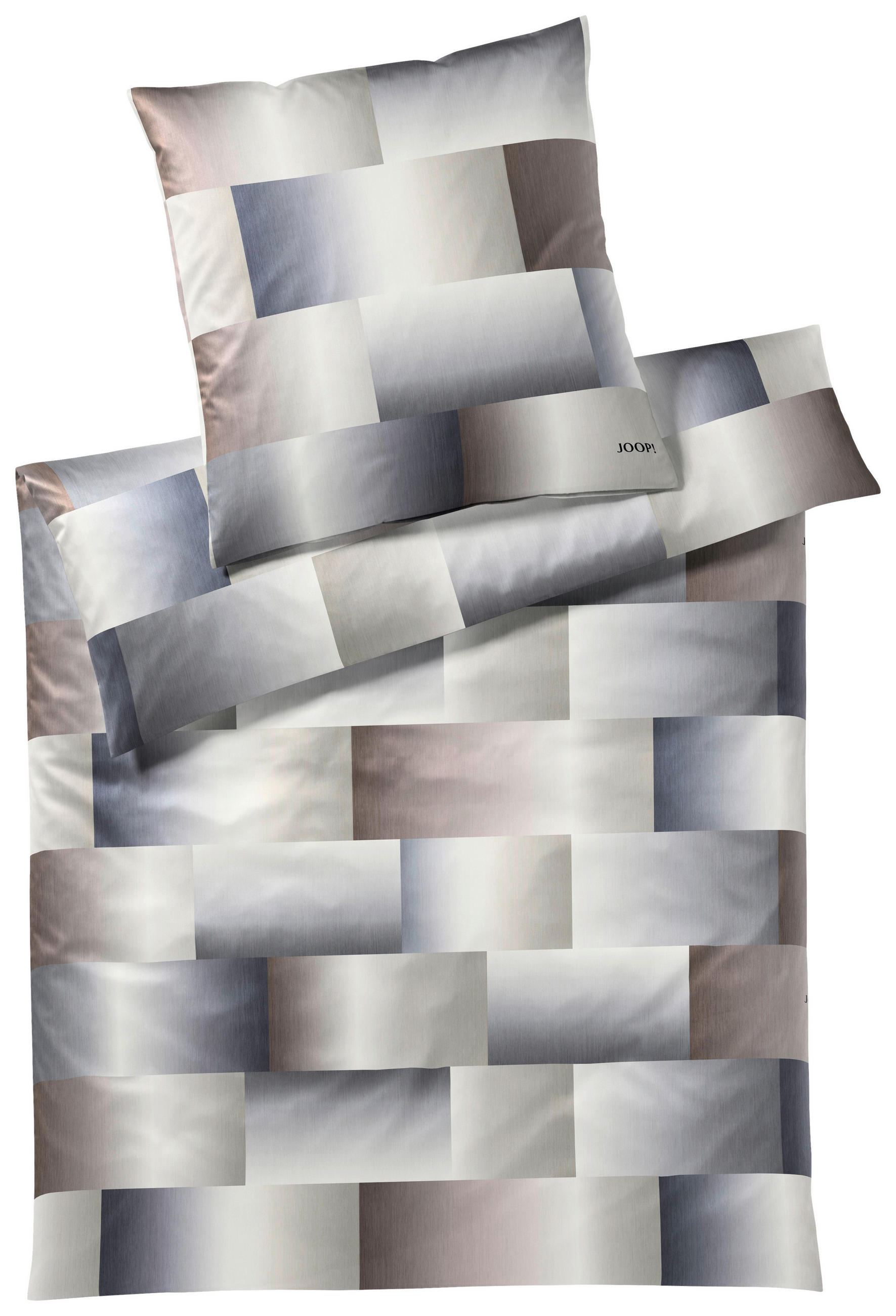 BETTWÄSCHE Makosatin 200/220 cm  - Anthrazit/Braun, Design, Textil (200/220cm) - Joop!