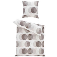 BETTWÄSCHE Makosatin 135/200 cm  - Taupe/Greige, Basics, Textil (135/200cm) - Janine