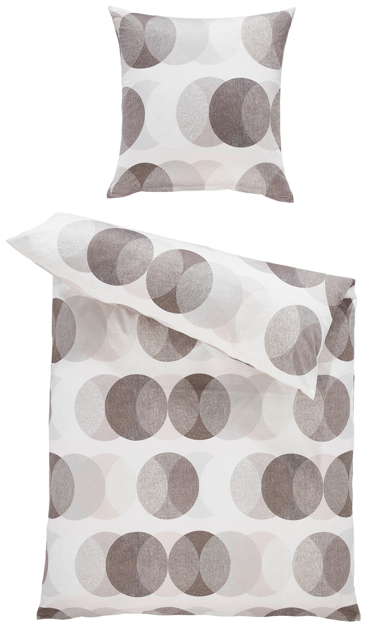 BETTWÄSCHE Makosatin 135/200 cm  - Taupe/Greige, Basics, Textil (135/200cm) - Janine