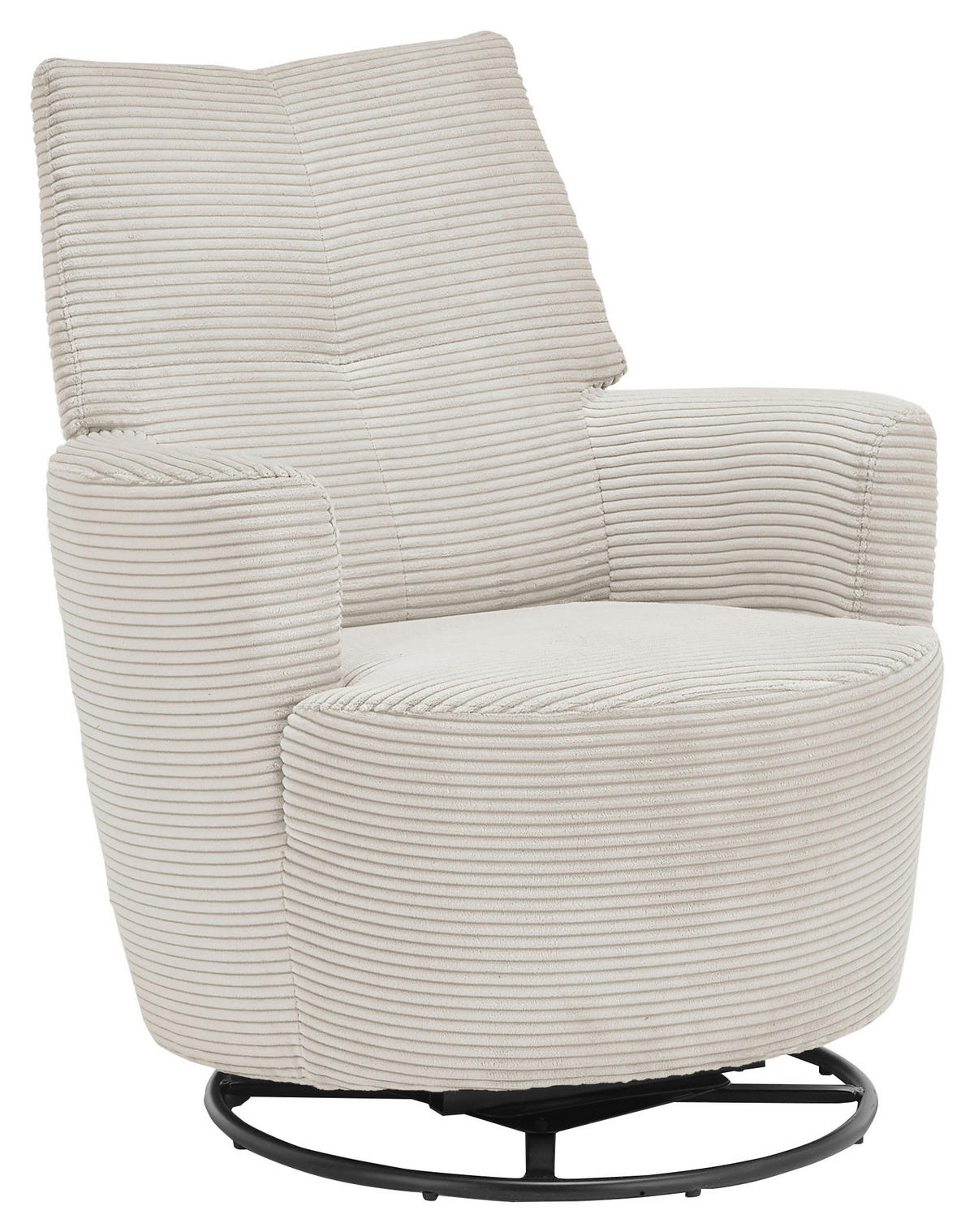SESSEL Cord Creme    - Creme/Schwarz, Design, Textil/Metall (80/96/88cm) - SetOne by Musterring