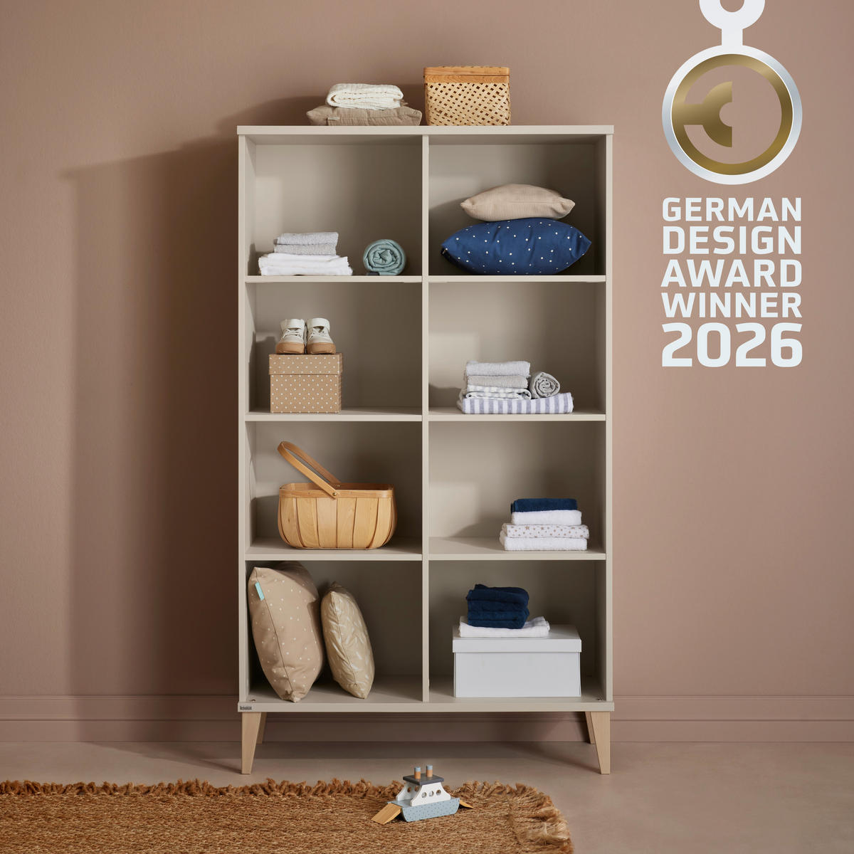 SAMOSTOJEĆI REGAL  Jonte  - bež/boje bukve, Basics, drvni materijal/drvo (95/164/40cm) - Paidi