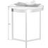 BEISTELLTISCH rund Chromfarben, Weiß - Chromfarben/Weiß, Basics, Glas/Metall (42,5/46cm) - Xora