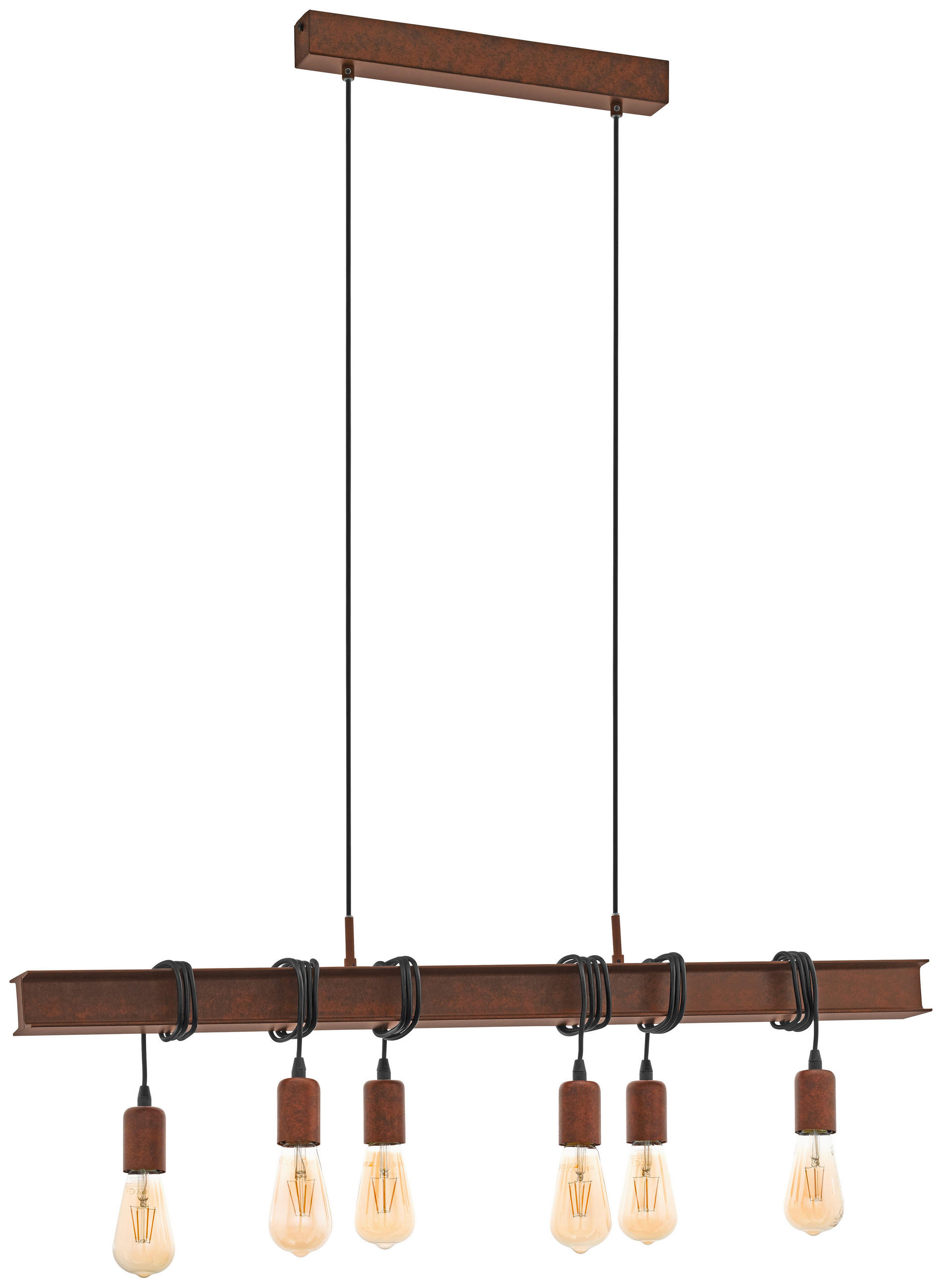 HÄNGELEUCHTE TOWNSHEND 100,5/7/110 cm  - Braun, LIFESTYLE, Metall (100,5/7/110cm)