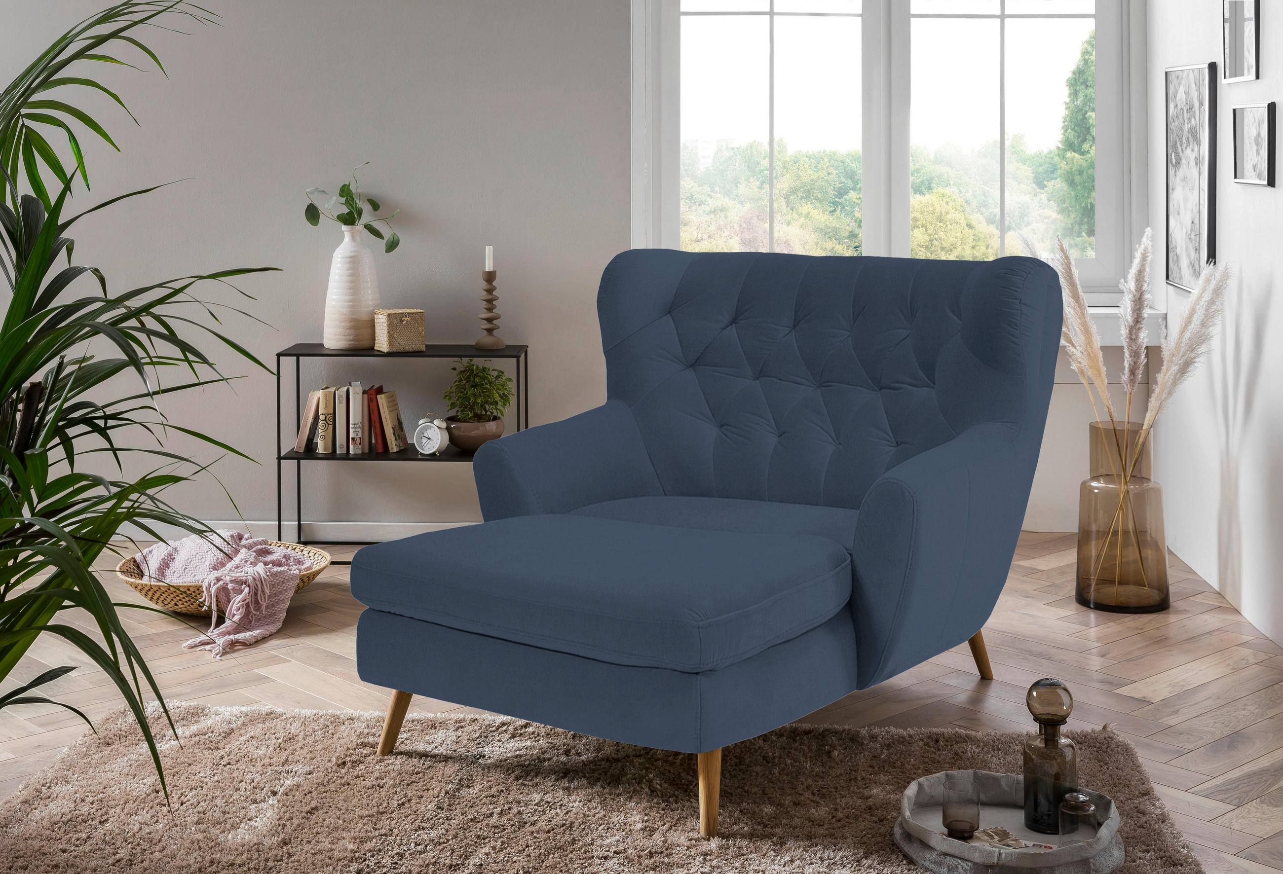 Stylife Xxl-Sessel Dunkelblau 120x101x165 cm